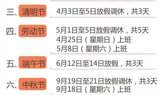 2021年放假五一放假(五一放几天假？)