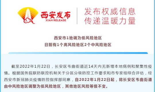 西安市高风险地区还是低风险地区，低风险区域有哪些