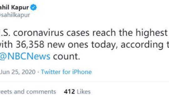 美国新冠确诊破千万 新冠肺炎确诊人数