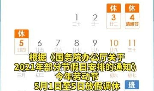 2021年51休息(明年51放几天假) 2021年51休息(明年51放几天假)