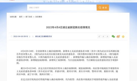 湖北最新疫情情况通报今天(湖北省今日疫情通报)