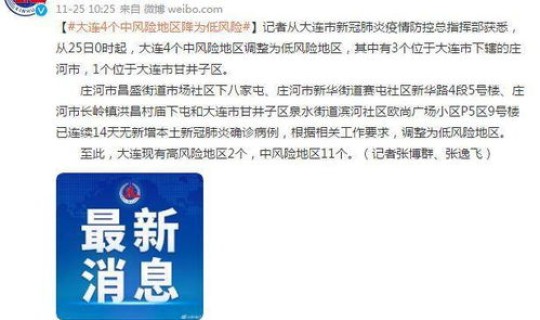 大连中风险降为低风险地区了吗?大连中风险地区最新 大连中风险降为低风险地区了吗?大连中风险地区最新