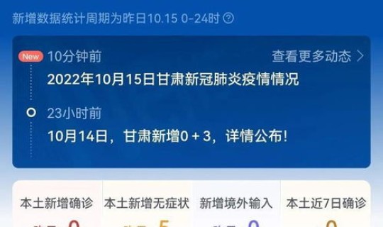 甘肃疫情最新今天报告(今年疫情最新消息)