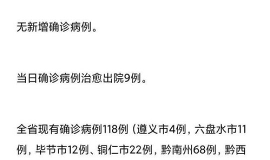 贵州最新疫情最新消息 全国？贵州疫情最新消息今天