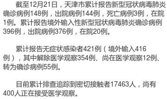 天津新增本土5例病例，天津新增59例本土阳性