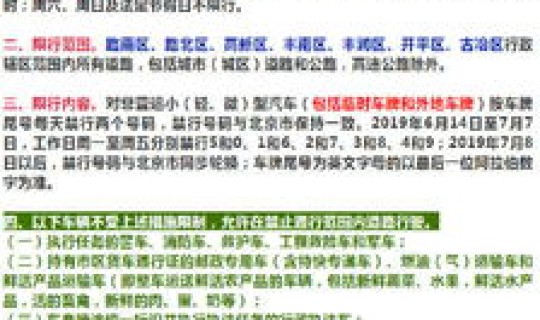 限号2021最新限号时间范围(最新限号时间表)