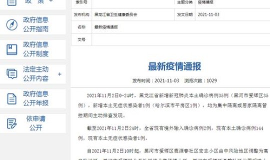 黑龙江新增本地确诊27例？黑龙江新增本土确诊多少例