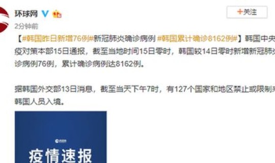 韩国 确诊(韩国新增确诊病例最新消息)