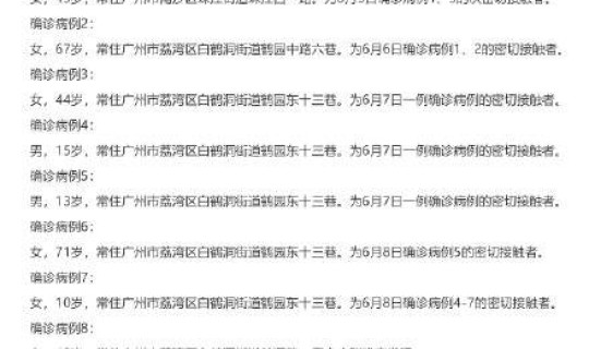 广州疫情最新确诊轨迹	，广州最新确诊病例