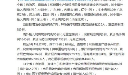 31省区市新增确诊病例119例	，31省市新增本土病例最新消息