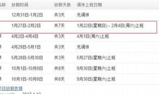 春节放假的规定？春节国家法定假日