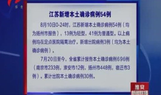 江苏新增确诊54例病例 江苏新增40例本土确诊病例 江苏新增确诊54例病例 江苏新增40例本土确诊病例