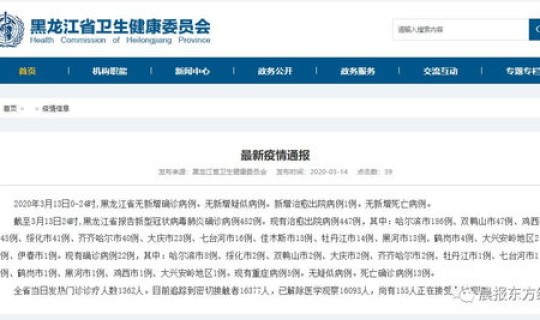 黑龙江的疫情动态，黑龙江现在的疫情情况如何