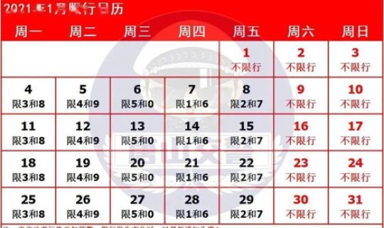 限号2021最新限号时间4月份怎么算 2021北京限号限号查询北京限行限号时间范围