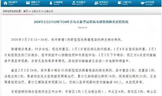 青岛新增一例冠状病毒是哪里的 青岛出现一例新型冠状病毒 青岛新增一例冠状病毒是哪里的 青岛出现一例新型冠状病毒