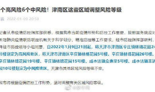 天津中低高风险区有哪些(较低风险是几级)