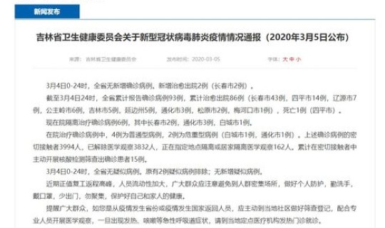 长春市新增确诊病例？长春病例最新情况
