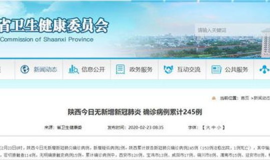 陕西新增一例新冠确诊病例(陕西确诊病例最新情况)