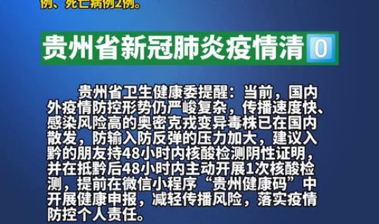 贵州铜仁新冠肺炎最新情况消息(新冠疫情最新消息)