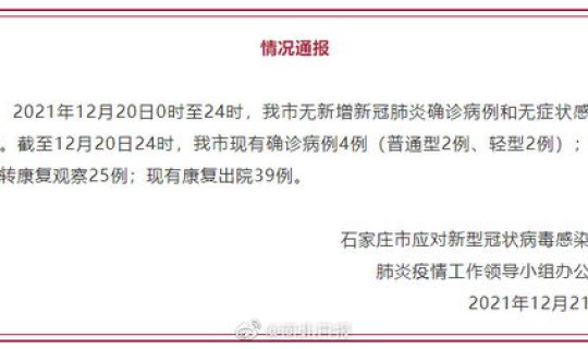 石家庄新增20例确诊病例 河北石家庄医院 石家庄新增20例确诊病例 河北石家庄医院