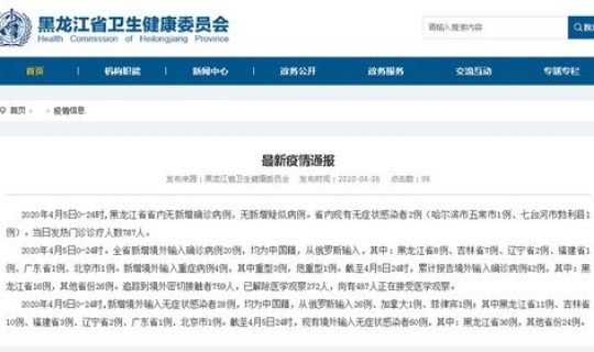 黑龙江疫情最新动态实时更新情况 黑龙江最新疫情动态