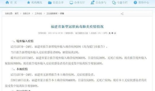 福建新增本土15例病例 福建最近有新增病例吗