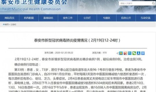 泰安新增新冠病例轨迹(泰安最近有新增病例吗)