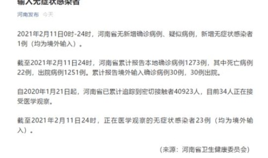河南新增确诊1例 无症状11例(2022年11月11日开封新增本土无症状感染者2例)