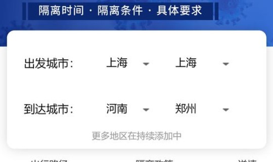 各地隔离政策在线查询最新 各个地方隔离最新通知
