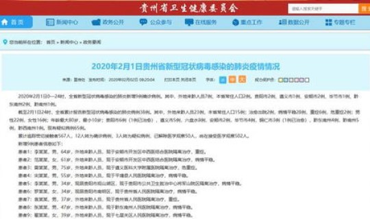 贵州疫情最新状况通报今天 贵州疫情