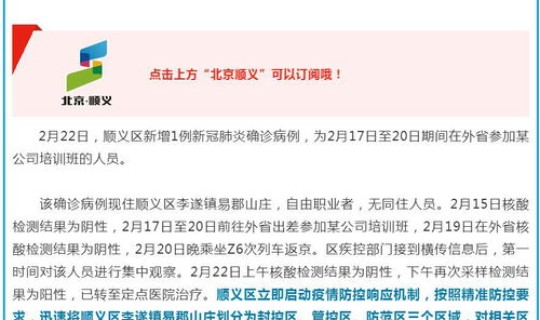 顺义区确诊病例小区，北京顺义区疫情最新情况