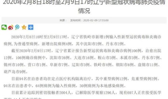 沈阳确诊一例新型(辽宁沈阳又发现一例吗今天) 沈阳确诊一例新型(辽宁沈阳又发现一例吗今天)