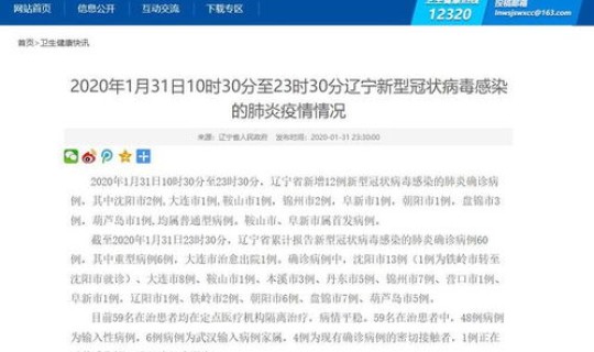 辽宁省新型肺炎病例(辽宁新病毒叫什么名字)