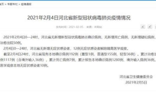 河北发现确诊病例多少例 河北现有本地确诊800例