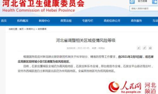 石家庄疫情高风险地区有几个 高风险地区是什么意思