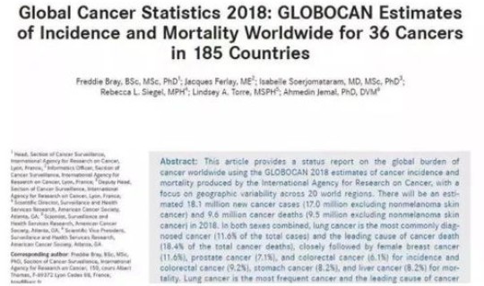 美国确诊超1860万 美国每年癌症确诊人数