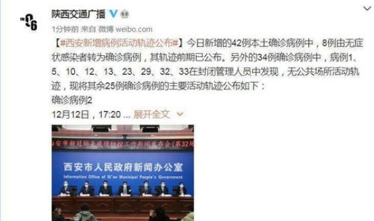西安新增病例行动轨迹公布(西安最近有新增病例吗)