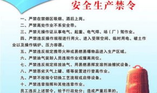 高风险作业安全禁令(安全生产十条禁令内容是什么)