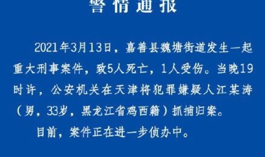 浙江嘉善重大刑事案件详情，嘉善最新重大新闻