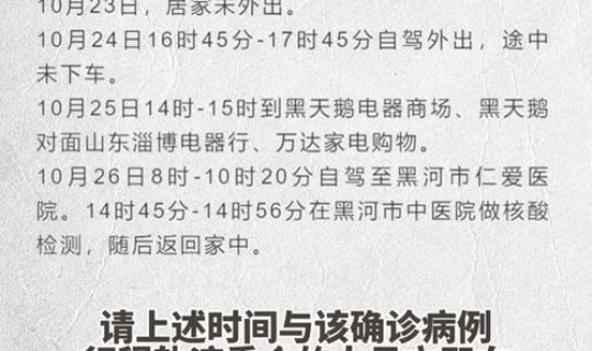 黑龙江省本土新增轨迹(黑龙江确诊病例轨迹查询)
