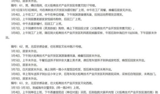 威海新增病例活动轨迹(威海发现一例无症状感染者) 威海新增病例活动轨迹(威海发现一例无症状感染者)