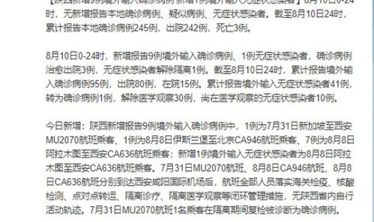 甘肃新增10例境外输入，甘肃今天新增病例在哪里