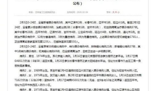 吉林新增2例，吉林省最新通知