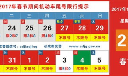 限行尾号成都时间?成都今日限行号码几点到几点 限行尾号成都时间?成都今日限行号码几点到几点