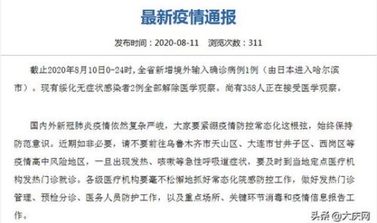 黑龙江 1例 黑龙江新增20例病例