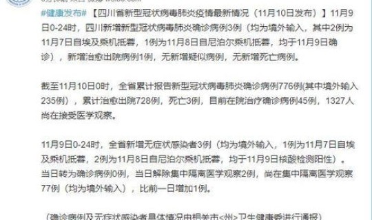 四川新增确诊3例新型肺炎病例，四川省狂犬病病例