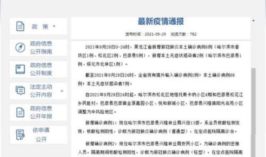 哈尔滨新增确诊病例8例最新？哈尔滨新增病例最新消息