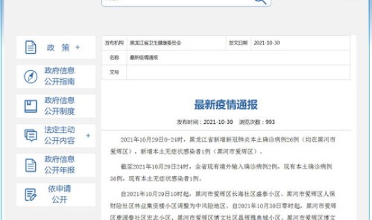 黑龙江黑河新增确诊病例，黑龙江黑河已有8人确诊新冠肺炎