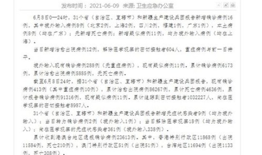 31省份新增22例,16例为本土病例(31省份新增本土确诊多少例)