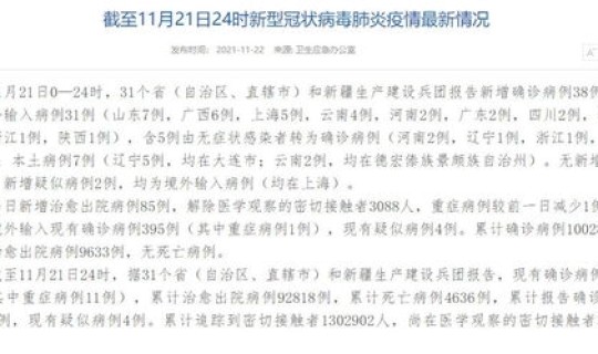 31省新增输入19例？31省份新增确诊22例